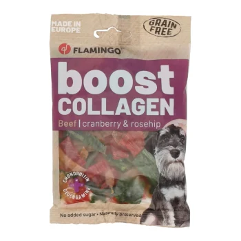 New Flamingo Hondensnack Boost Chips Rund Met Collageen 60g