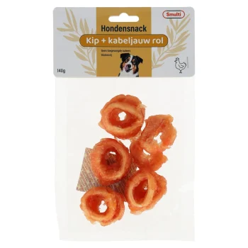 Hot Smulti Hondensnack Kabeljauw Rol Met Kip 140g