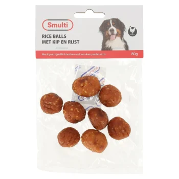 Online Smulti Hondensnack Kip+rice Balls 80G