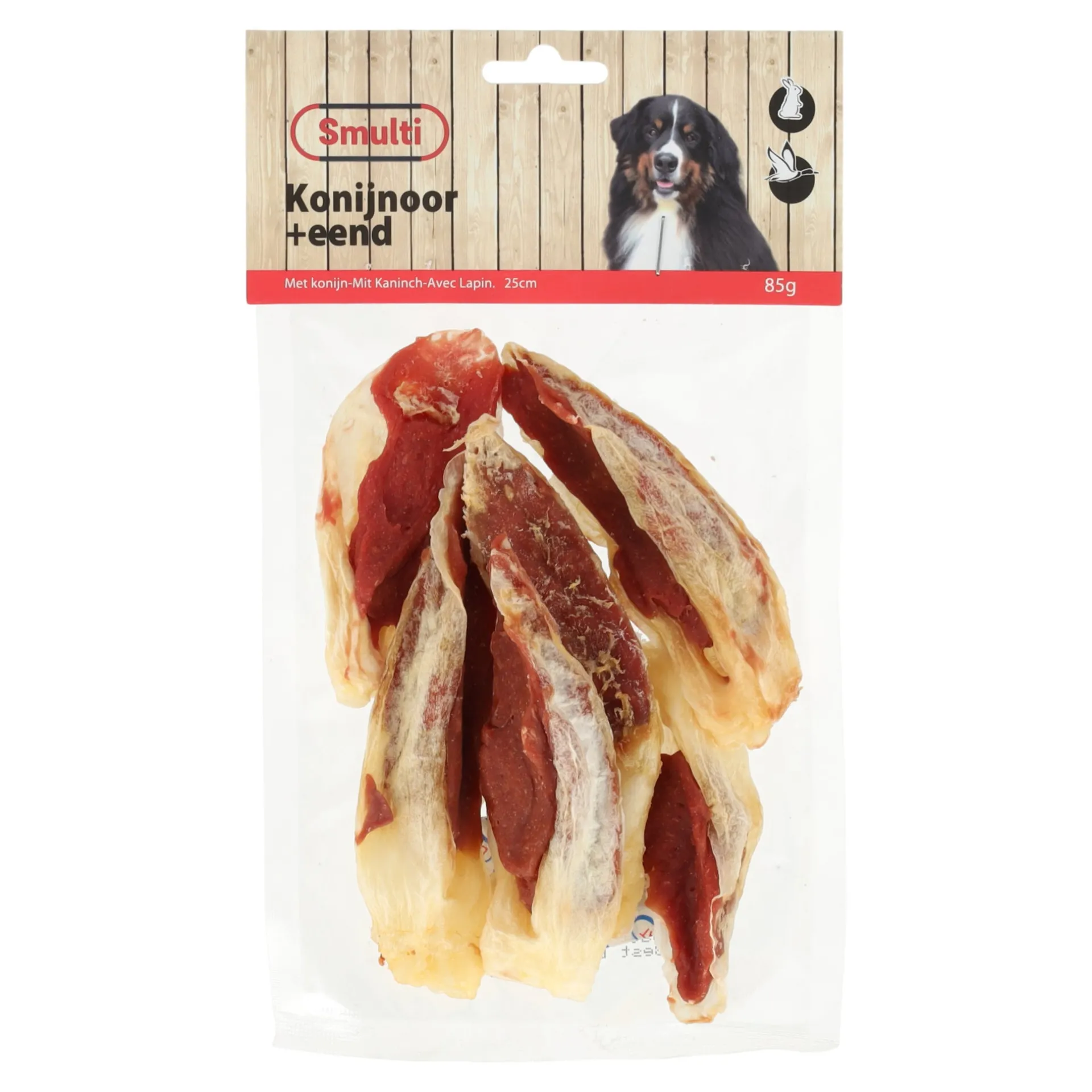 hondensnack-konijn-ooreend-85g-NcIXbOwT-1.webp Online Smulti Hondensnack Konijn Oor+eend 85g