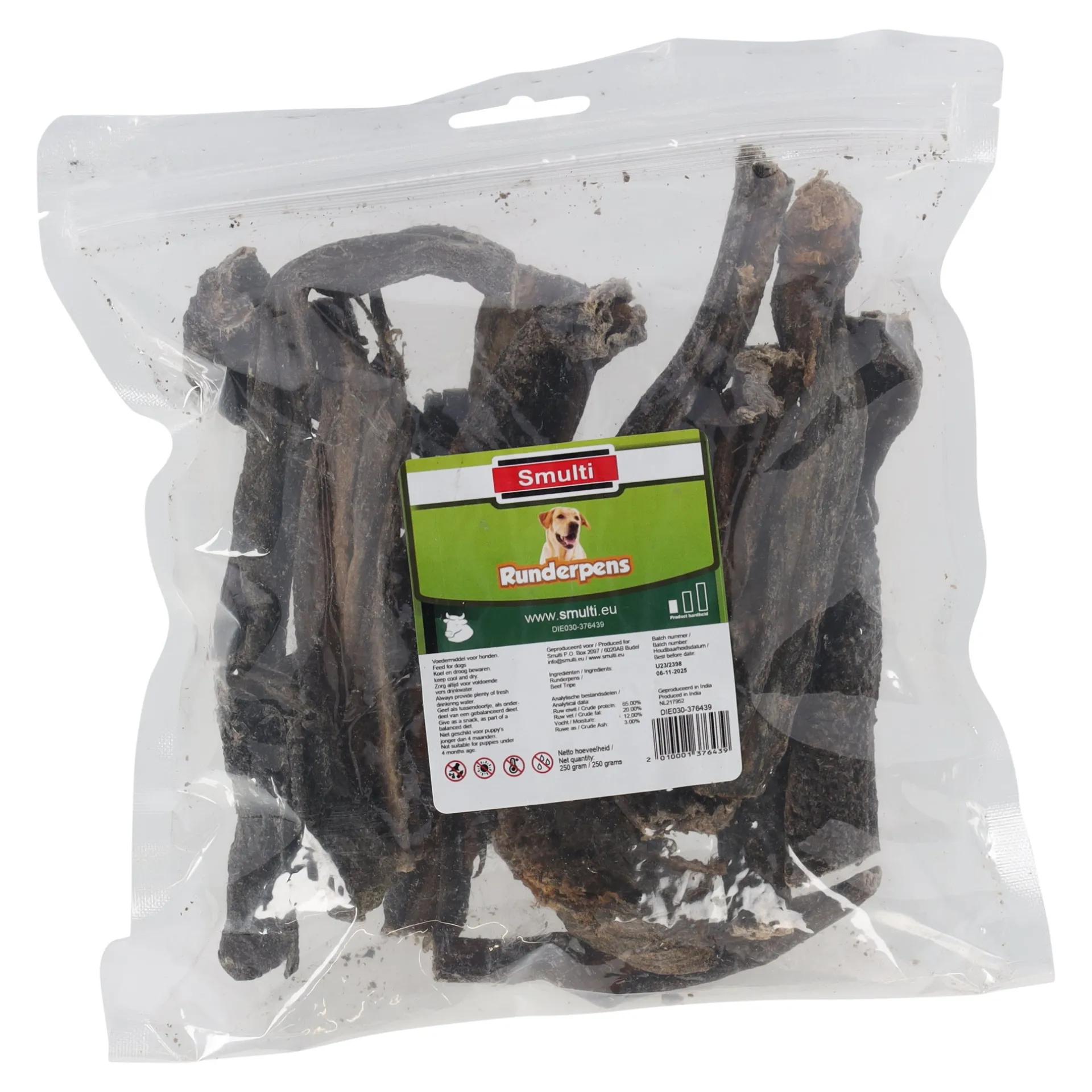 hondensnack-runderpens-250g-sm-iujQcuBk-0.webp New Smulti Hondensnack Runderpens 250g