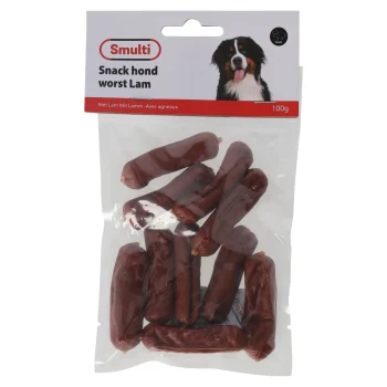 Outlet Smulti Hondensnack Worst Lam 100gr