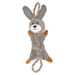 Discount Friendly Pet Hondenspeelgoed Gommy Konijn + Trektouw Grijs 48cm