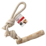 New Friendly Pet Hondenspeelgoed Java Hout Stok + Trektouw Bruin M