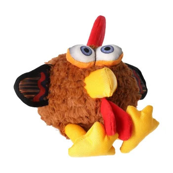 Hot Friendly Pet Hondenspeelgoed Kip Bruin 29x35cm