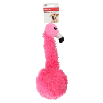 Online Friendly Pet Hondenspeelgoed Pluche Flamingo 29cm