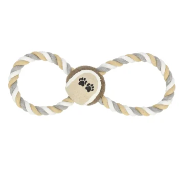 Clearance Friendly Pet Hondenspeelgoed Touw Met 2 Lus En Bal