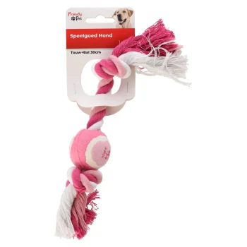 Online Friendly Pet Hondenspeelgoed Touw+bal 30cm