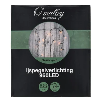 New O'malley Ijspegelverlichting 960 LED Classic Gold
