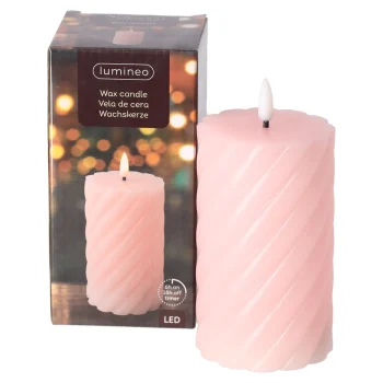Fashion Lumineo Kaars LED 15 Cm Licht Roze