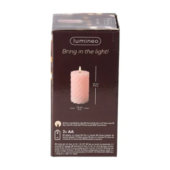 Fashion Lumineo Kaars LED 15 Cm Licht Roze