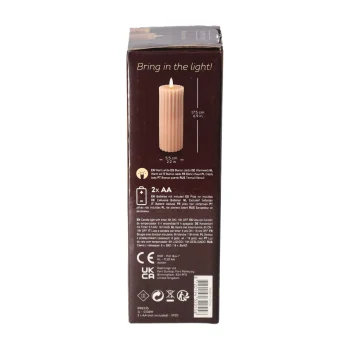 Hot Lumineo Kaars LED 17 Cm Donker Roze