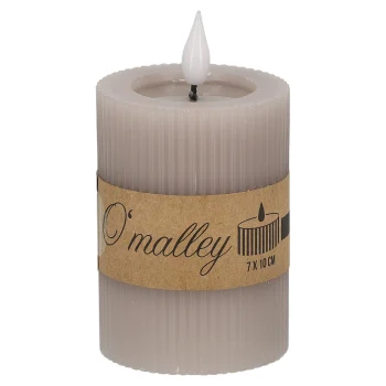 Sale O'malley Kaars Rib Melt LED 7 X 10 Cm Taupe