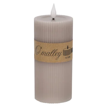 Sale O'malley Kaars Rib Melt LED 7 X 15 Cm Taupe