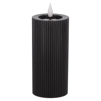 Fashion O'malley Kaars Rib Melt LED 7 X 15 Cm Zwart
