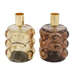 Fashion Natural Collections Kaarshouder Glas Bruin 8 X 12 Cm 2 Assorti