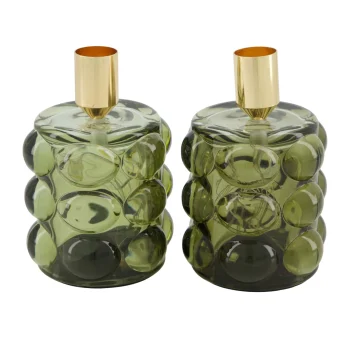 Discount Natural Collections Kaarshouder Glas Groen 8 X 12 Cm 2 Assorti