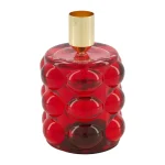 Outlet Natural Collections Kaarshouder Glas Rood 8 X 12 Cm