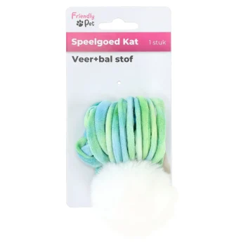 New Friendly Pet Kattanspeeltje Veer Met Bal Stof