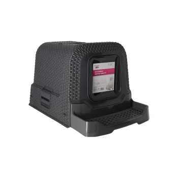 Hot Friendly Pet Kattenbak Rattan Grijs FP