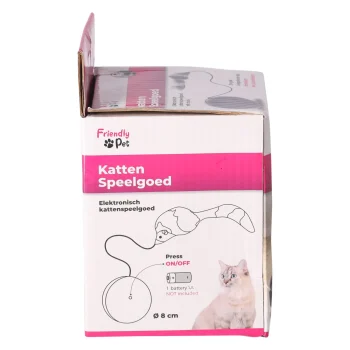 Hot Friendly Pet Kattenspeeltje Boula Bewegende Bal Met Muis Grijs D8...