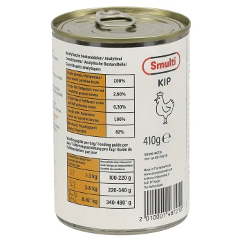 Clearance Smulti Kattenvoer Blik 410 Gram Kip