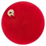 Online Kerstbal 30cm Velvet Rood