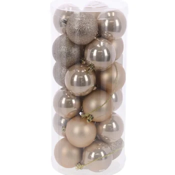 Fashion O'malley Kerstbal 4cm Mix 24st Pearl