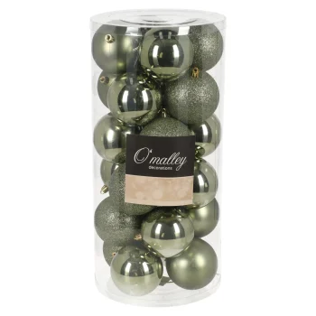Best O'malley Kerstbal 4cm Mix 24st Rosemary Green