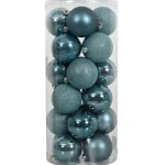 Online O'malley Kerstbal 4cm Mix Koker 24st Blauw