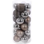 Clearance O'malley Kerstbal 4cm Mix Koker 24st Taupe