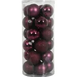Discount O'malley Kerstbal 4cm Mix Koker 24st Wijnrood