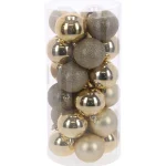 Fashion O'malley Kerstbal 6cm Mix Koker 24st Soft Gold