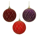 Fashion Kerstbal Foam 8 Cm