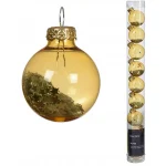 Clearance Decoris Kerstbal Glas 3 Cm 9st. Goud