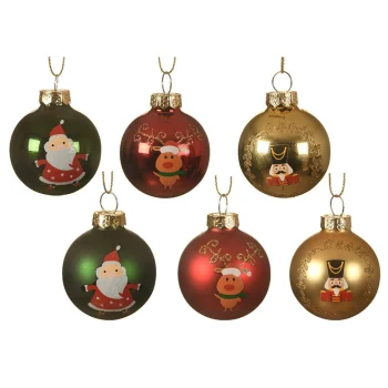 Best Decoris Kerstbal Glas 4 Cm Nuthcracker