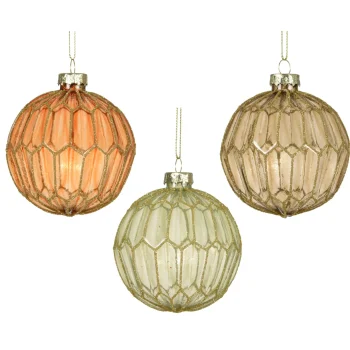 New Decoris Kerstbal Glas 8 Cm