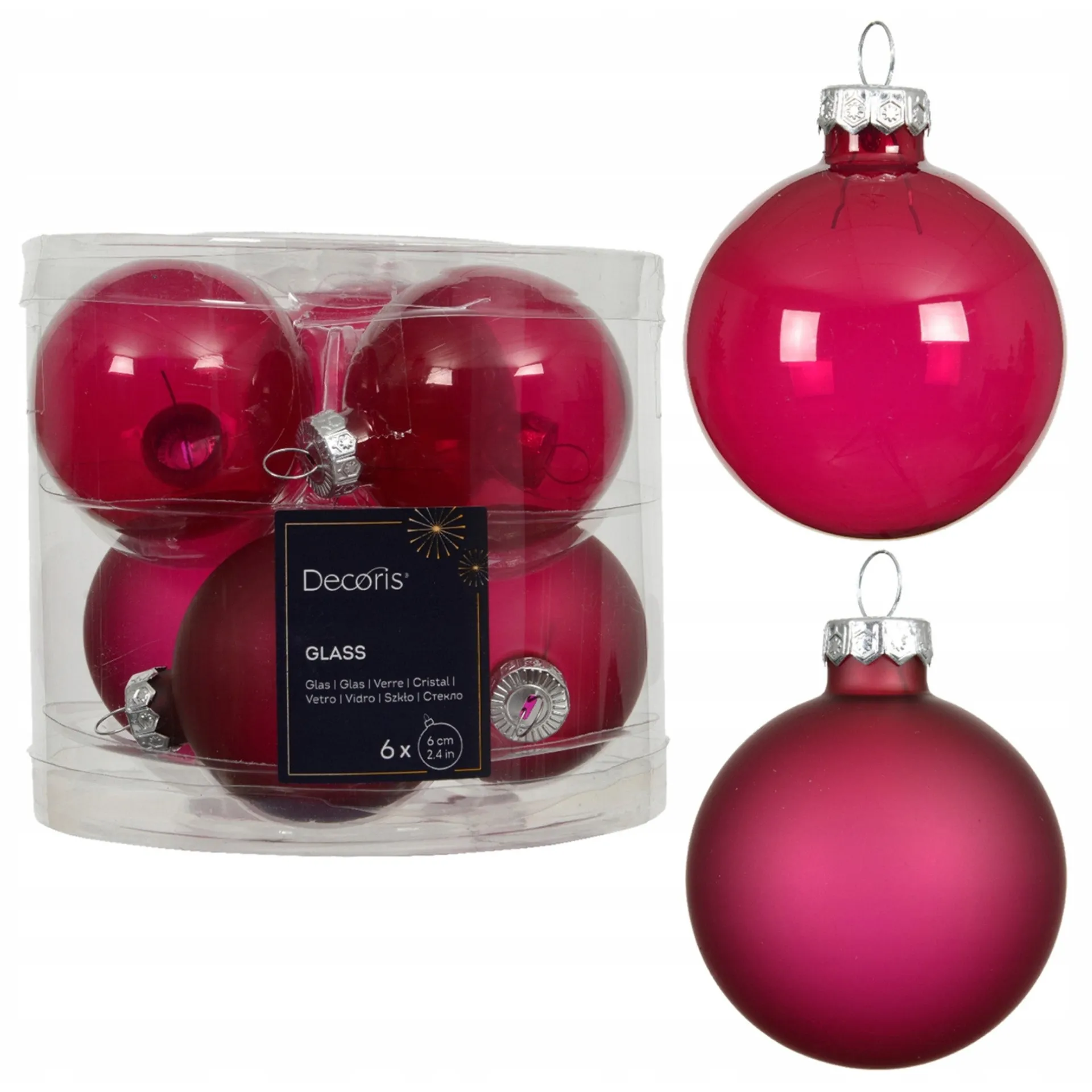 kerstbal-glas-glans-mat-festiv-KCaHfnUa-0.webp Discount Decoris Kerstbal Glas Glans Mat Festive Pink 6 Cm 6st.