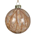 Fashion Decoris Kerstbal Glas Pecan 8 Cm