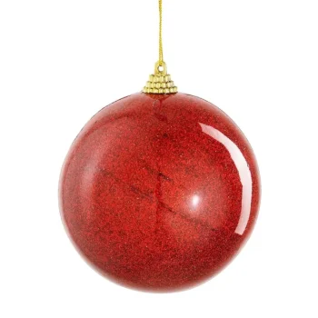 Clearance Mica Decorations Kerstbal Onbreekbaar Rood 10 Cm