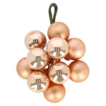Best Kerstbal Tros 2 Cm 10st. Roze Goud