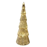 Outlet O'malley Kerstboom Goud Glas 29 Cm Met LED-lampjes