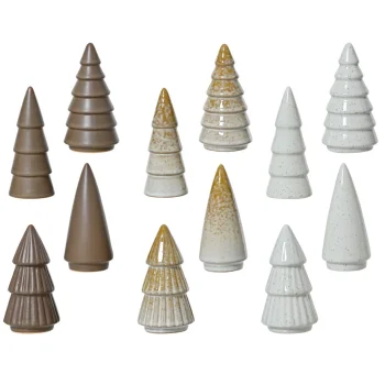 Clearance Kerstboom Porselein Beige 10 Cm
