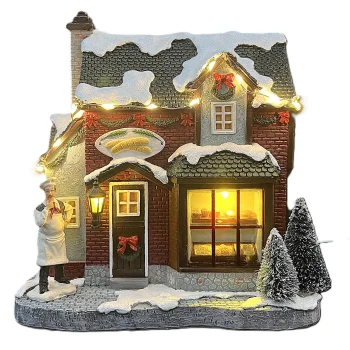 Discount Kerstdorp Bakkerij 17x11x18cm