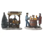 New Luville Kerstdorp Bierkraam 12x8x10cm