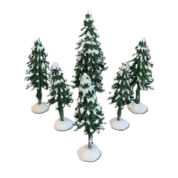 Hot Kerstdorp Bomenset Kerstdorp 7-delig