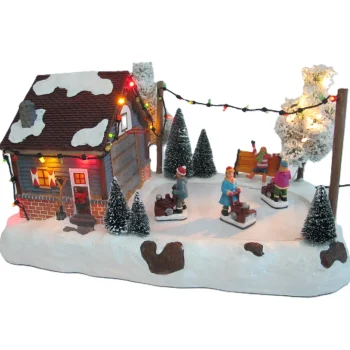 Online Kerstdorp Chalet 33x19x17cm