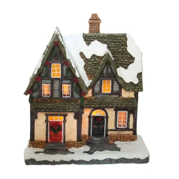 Discount Kerstdorp Huis 13x19cm