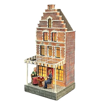 Outlet Kerstdorp Huis Pergola 9x9x21cm