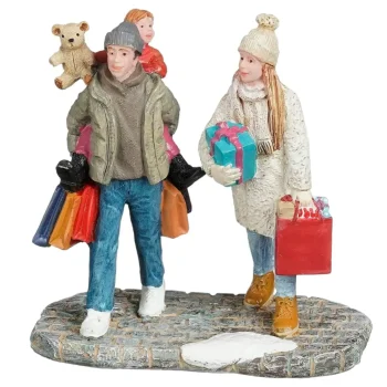 Hot Luville Kerstdorp Kerstmarktbezoekers 7x4x7cm